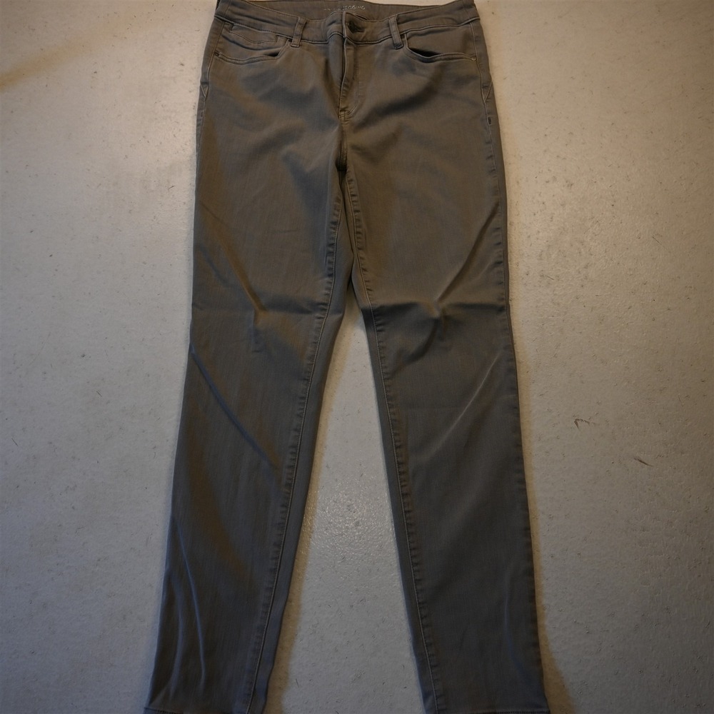 Chicos 8 High Rise Platinum Jegging Gray Stretch Denim Womens Jeans